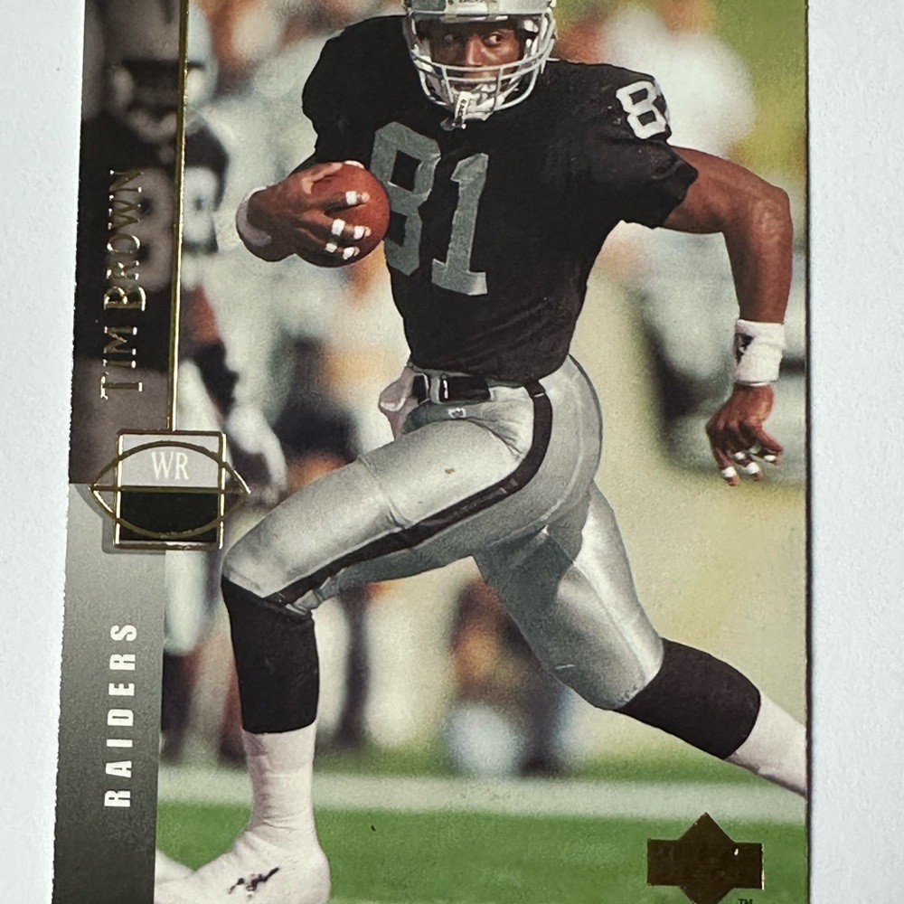 Tim Brown - Wide Receiver. Raiders Football Trading Card